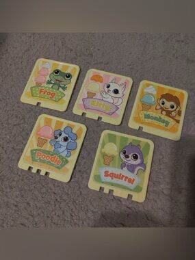 Leap Frog Scoop And & Learn Ice Cream Cart Replacement Parts Set Of 5 Menu Cards